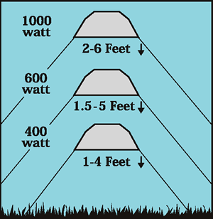 grow light range